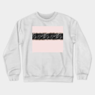 Strawberries and cream - black marble & rose gold Crewneck Sweatshirt